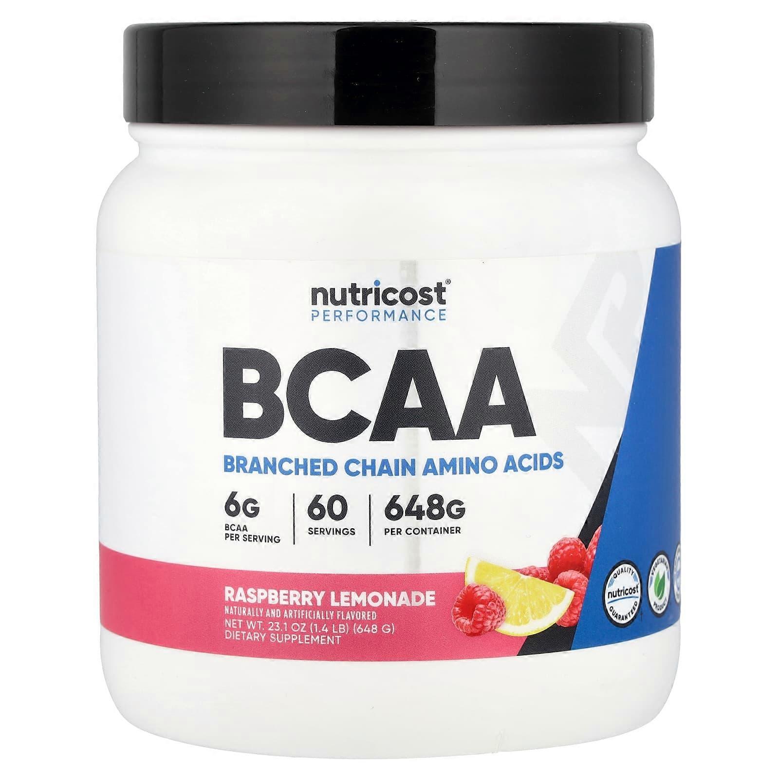 Nutricost, Performance, BCAA, Raspberry Lemonade, 1.5 lb (660 g)