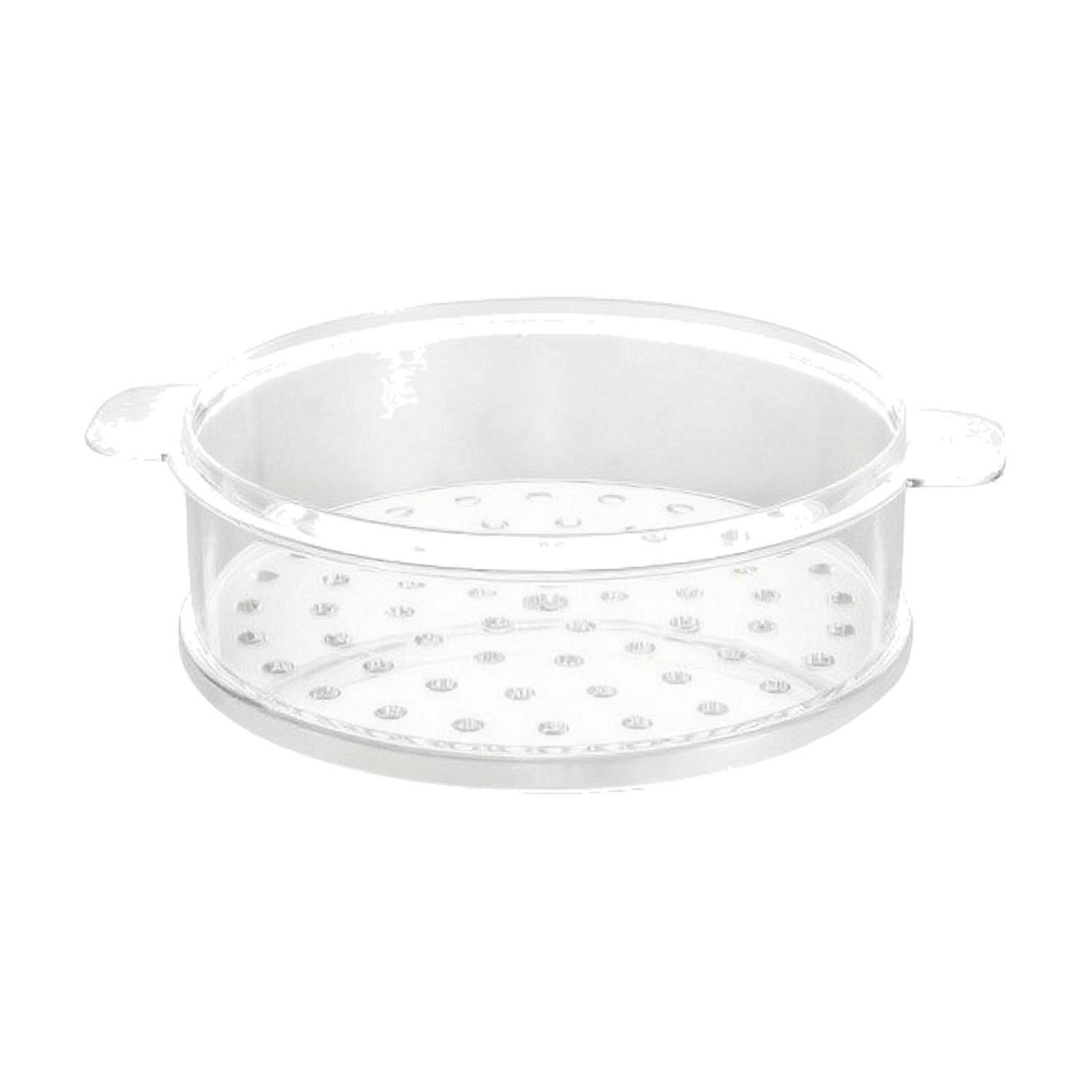 Transparent PC Steamer Rack Versatile Round Perforated Steamer Rack Stackable