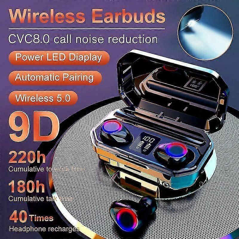Insma M12 Tws Bluetooth 5.0 Écouteurs Écouteurs Led Power Display Casque stéréo