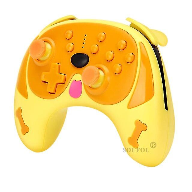 かわいい犬の形をしたワイヤレスコントローラのサポートウェイクアップターボニンendoスイッチプロ用6軸ジャイロデュアルモータービデオゲーム機