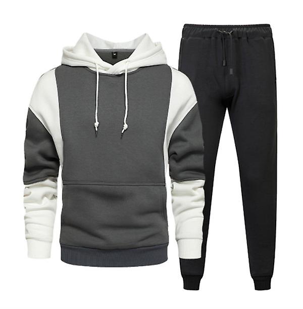 أزياء الرجال العلامة التجارية ومريحة 2022 ربيع وخريف مواسم جديدة تباين اللون الرجال سترة رياضية بدلة مقنعة الرياضة طويلة الأكمام السراويل عارضة