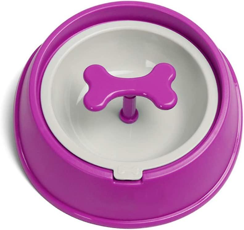 Slow Feeder Dog Bowls, 360 Degree Rotating Bone Shaped Hinder for Anti-Gulping