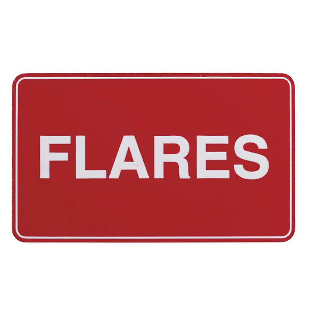 High Quality Durable Plastic Sign Flares 100x60mm White/Red Self Adhesive