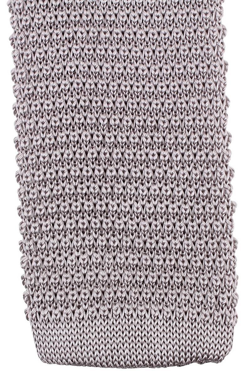 Knightsbridge Neckwear Knitted Tie - Silver
