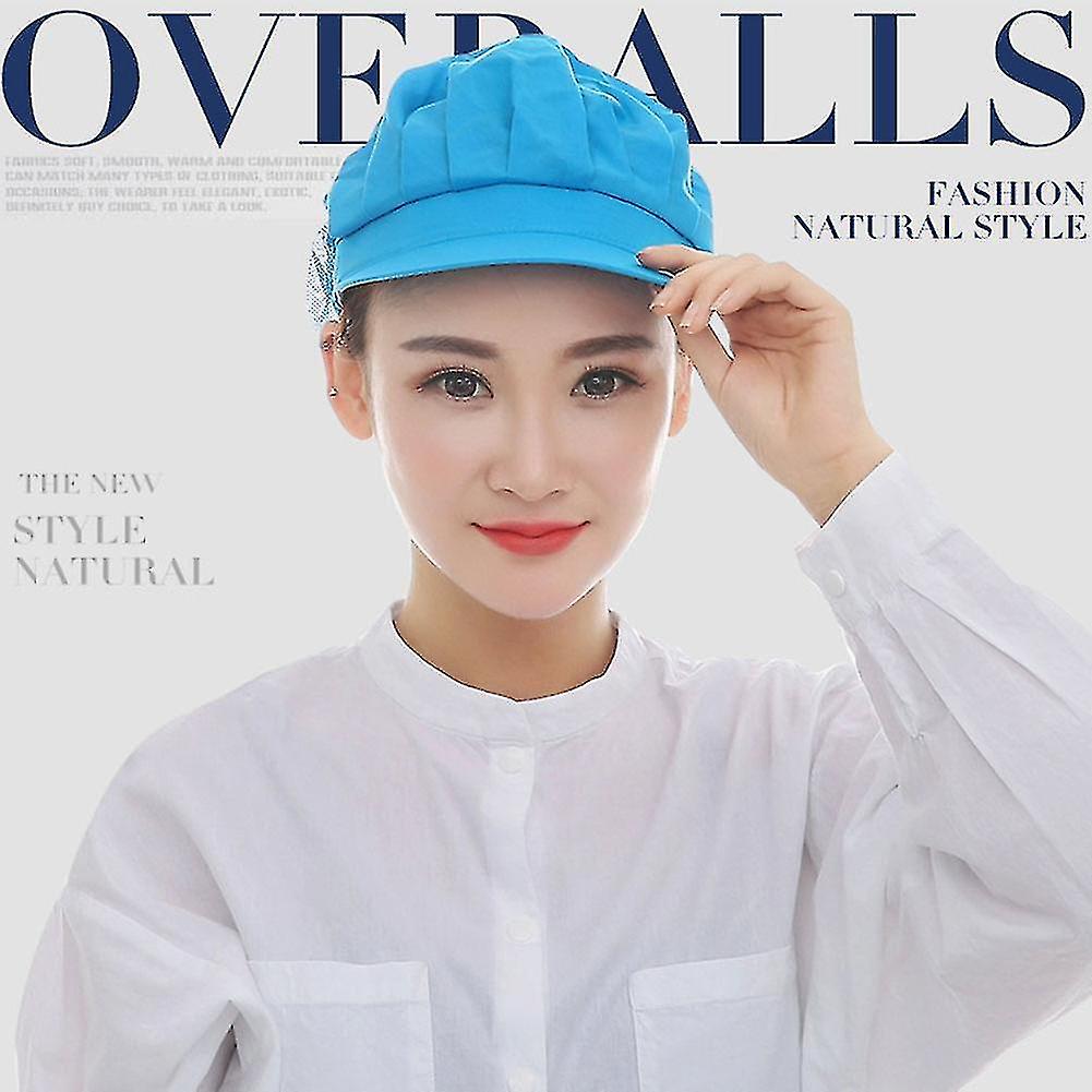 Unisex Dustproof Breathable Elastic Kitchen Chef Hat Cleaner Factory Work Cap -e