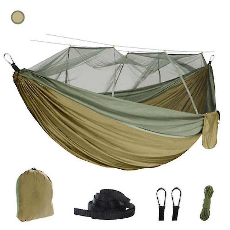 Camping Hammocks Portable Hammock Single,Double Or Hammock For Outdoor, Indoor With Carabiners Backpacking, Travel, And Camping Gear - Dark Green, 270x150cm