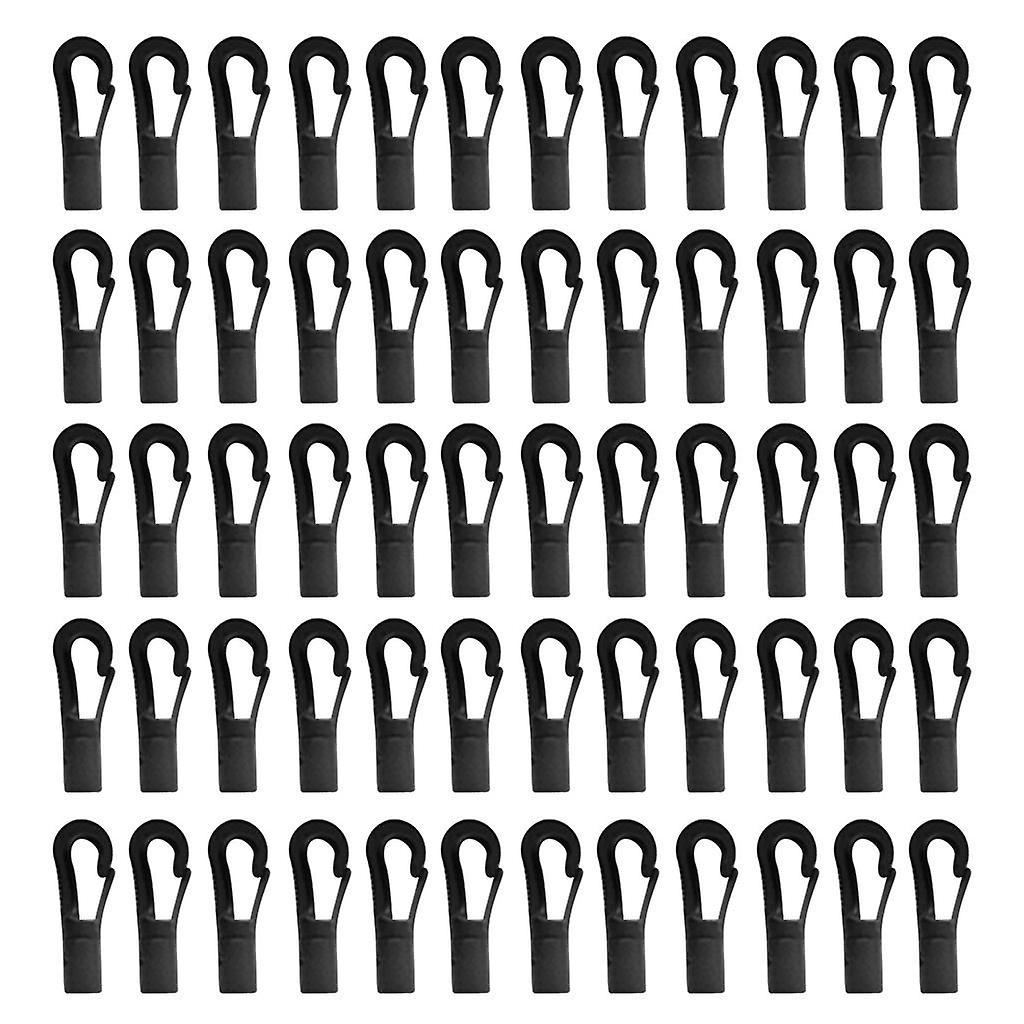 60 Pieces Plastic 5mm Elastic Cord Bungee Shock Cord Karabiner End Hooks