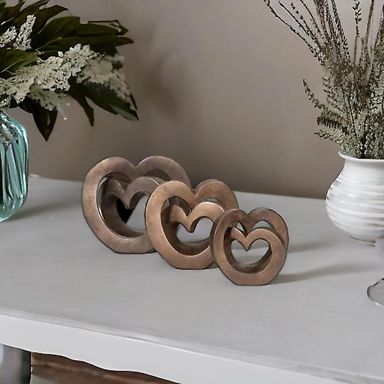Set mit 3 Liebesherzen Skulpturen & Statuen