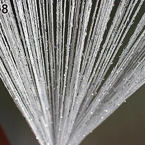 ZHOUBA Door String Curtain Flat Thread Fringe Window Panel Room Divider Tassel Decor