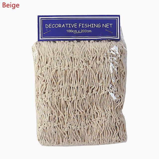 1X2m Nautical Fishing Net Decorative Seaside Wall Beach Party Fishing Mesh Mediterranean Decor Wall Sticker Diy Fishing Net