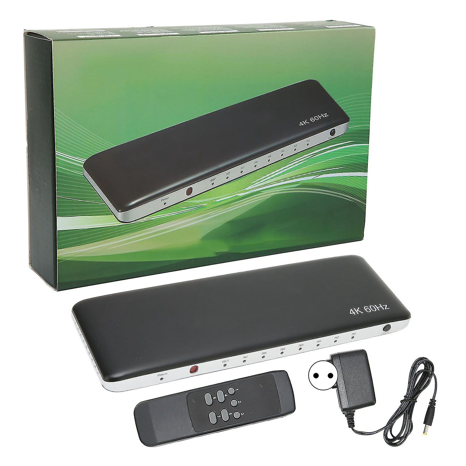 7-Port HDMI Switch 4K 60Hz with Remote for Xbox 360, PS4, HDTV - Reduce Cable Clutter