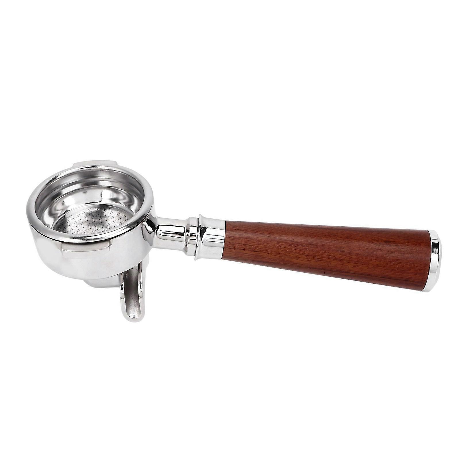 58mm Coffee Portafilter Coffee Machine Filter Coffee Machine Replacement Parts with Wooden Handle for Commercial Use