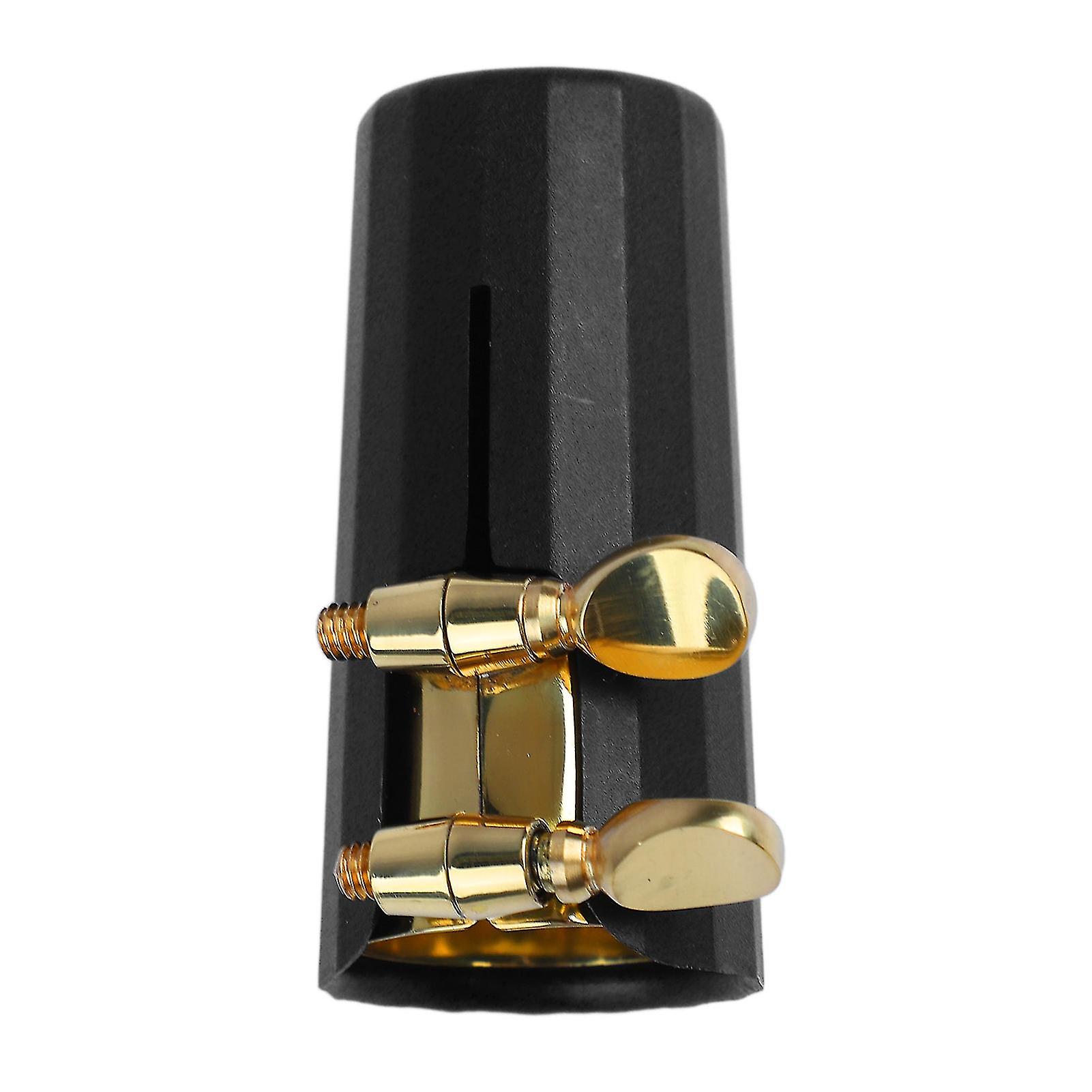 Capuchon de bec de saxophone à double vis, ligature dorée, clip de fixation, accessoires pour saxophone alto