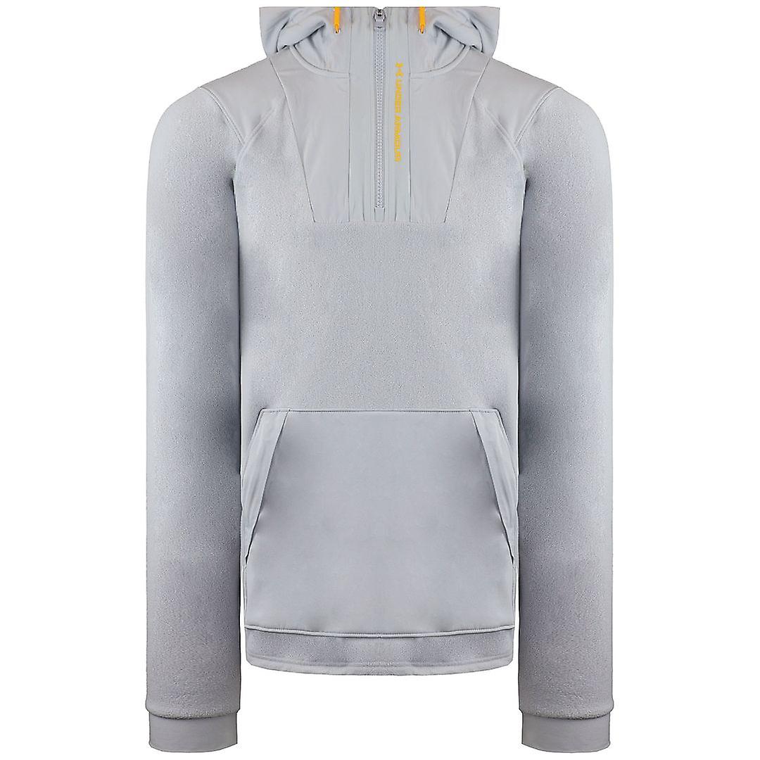 Under Armour Rush Long Sleeve Mens Light Grey Fleece Hoodie 1366177 014