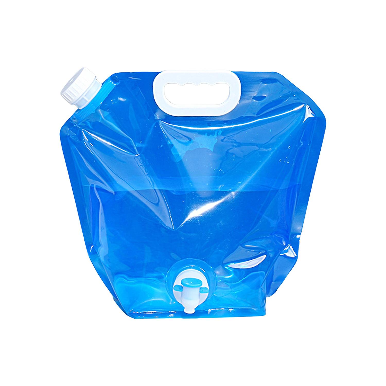 5L/10L Folding Water Bag Leak-proof Plastic Easy Filling Collapsible Water Carrier for Camping