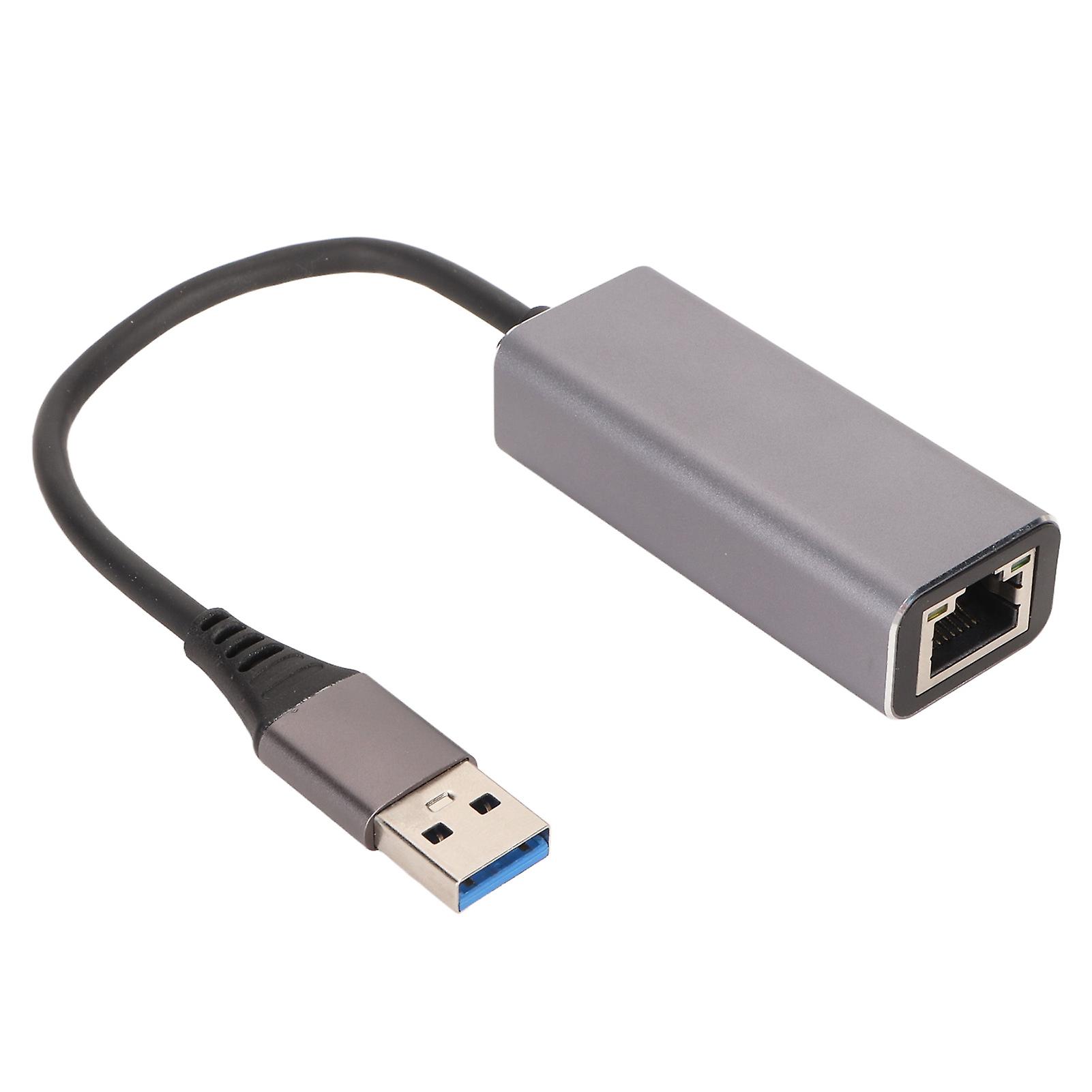 USB to RJ45 Adapter 1Gbps Plug and Play Portable Aluminium Alloy USB to Ethernet Adapter for Laptop Tablet Desktop