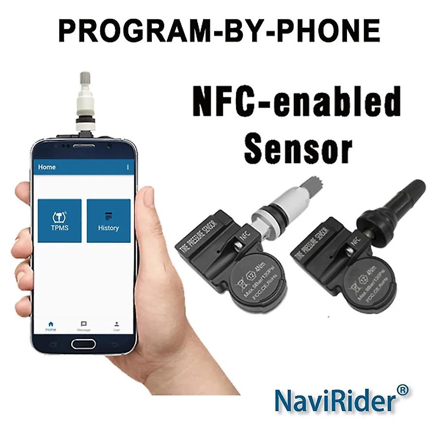 Tire Pressure Detector Nfc Tpms Sensor Programmed By Smartphone App Android Ios Wireless Tire Pressu