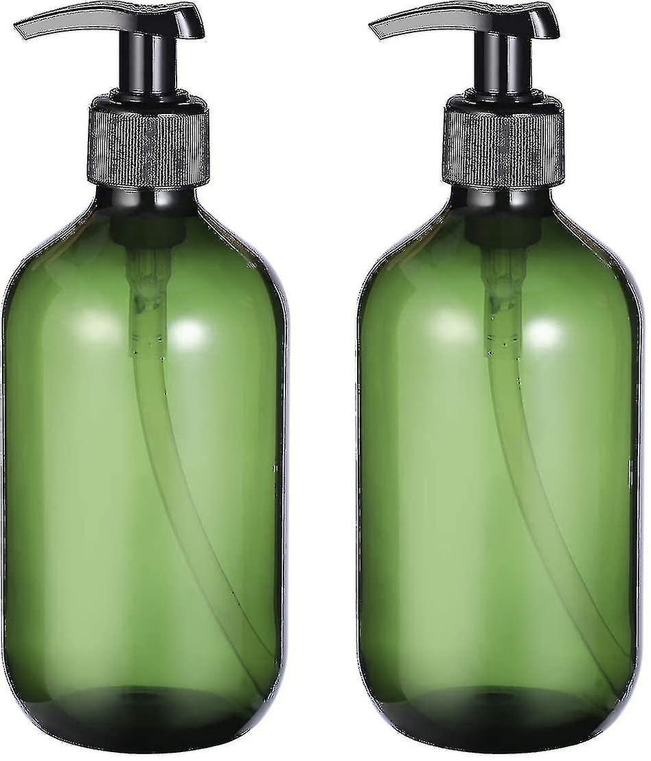 2 Pack Empty Shampoo Bottle Soap Dispenser Lotion Pump Bottle Container 500ml