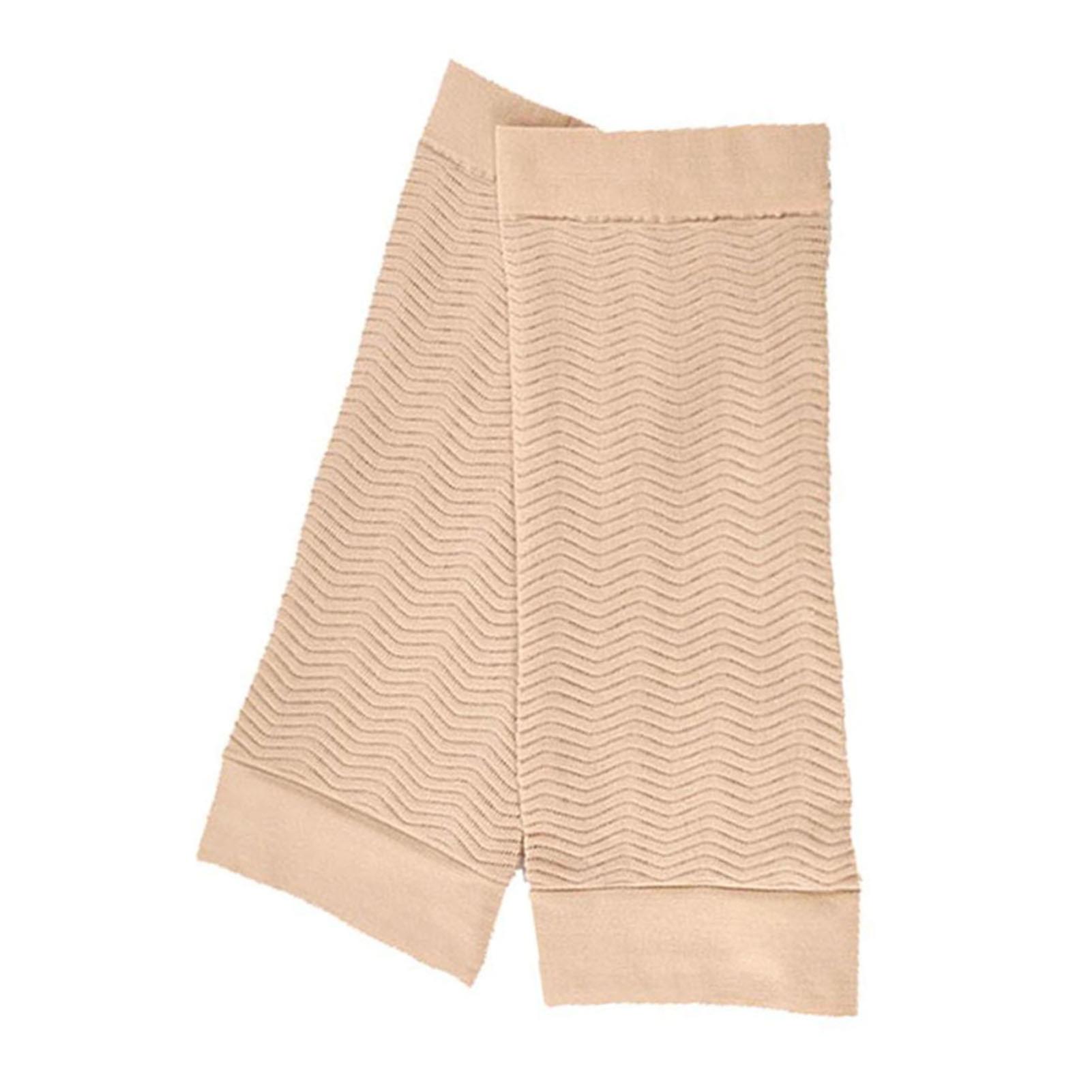 1 Pair Slimming Arm Sleeves Soft Comfortable Breathable Elastic Nylon Large Size Compression Arm Shapers Flesh Color Free Size