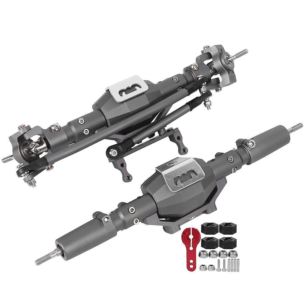 Titanium-Colored Aluminum Alloy Axle Upgrades for Axial SCX10 II RC Models