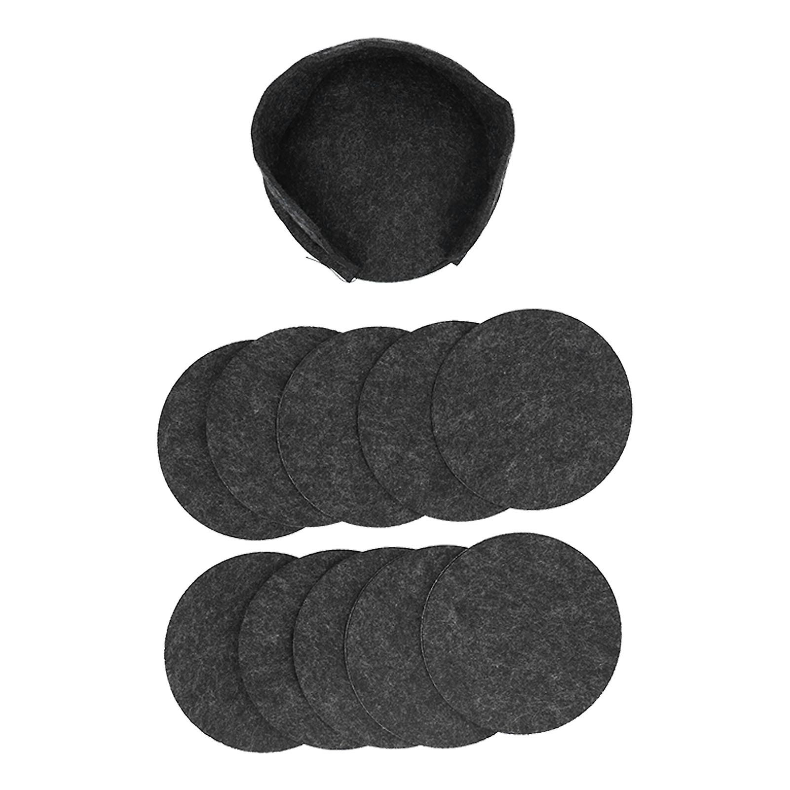 Touch Table Mat 10PCS Drink Coasters Mug Cup Felt Mat Insulation Protection Pad Round Table Placemat