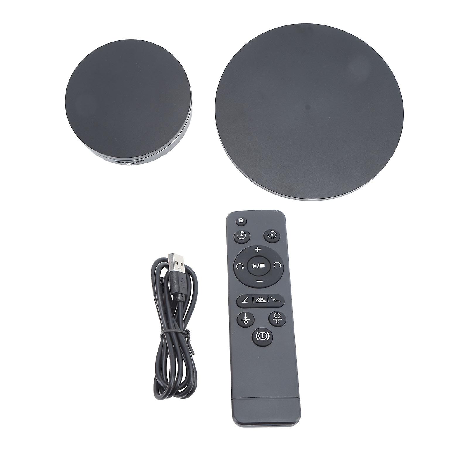 Elektrischer drehbarer Drehteller 2 in 1 Smart Fernbedienung Schmuck Display Tray Live Streaming Ornament Display Stand 5V Schwarz