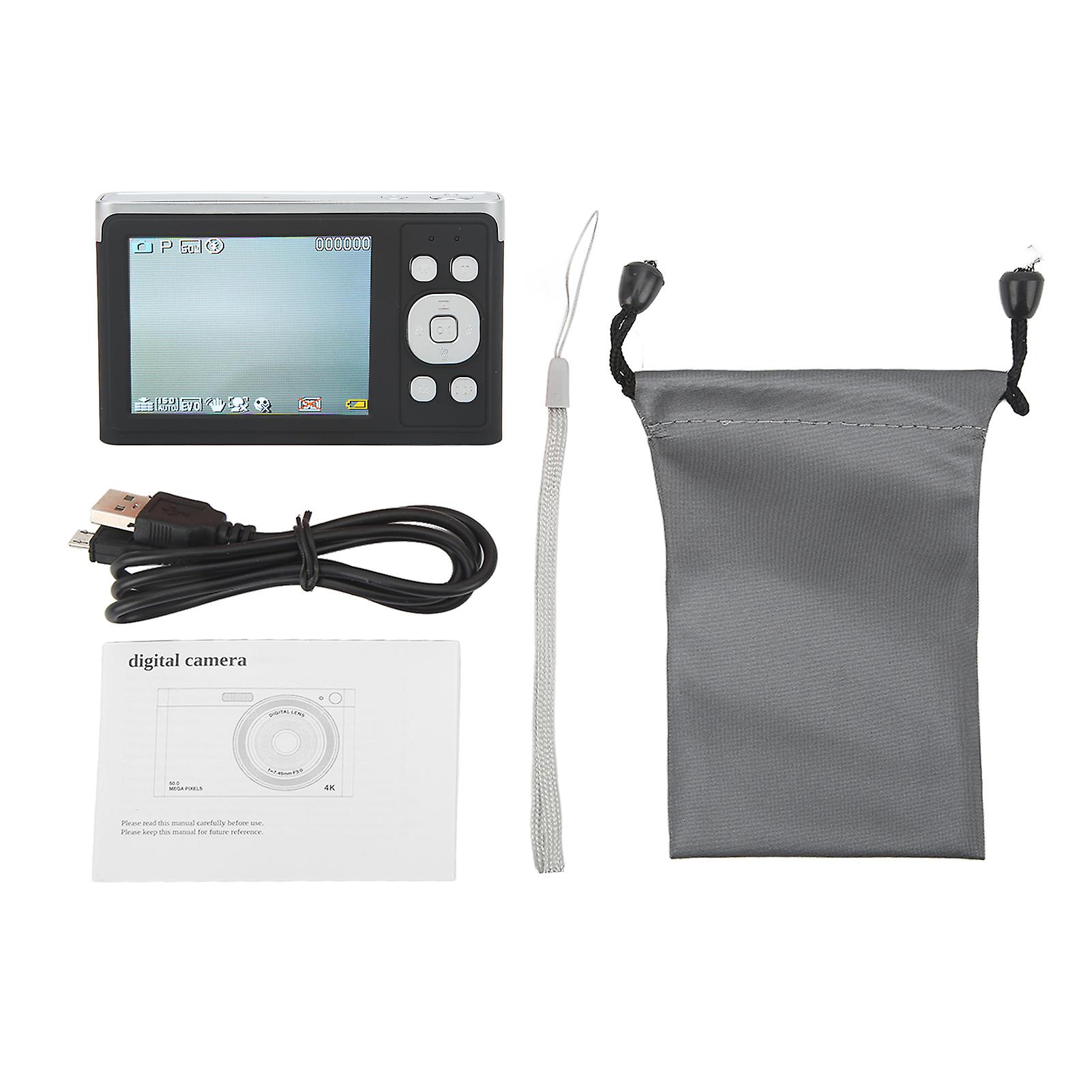 4K Digital Camera 2.88in IPS HD Mirrorless Camera AF Autofocus 16X Zoom 50MP Camera for Macro Shooting