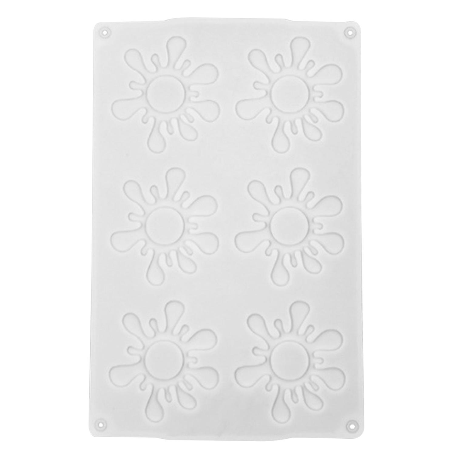 Non-stick Cake Mold Quick Release Lightweight Clear Texture 6 Grids Flower Chocolate Mold Kitchen