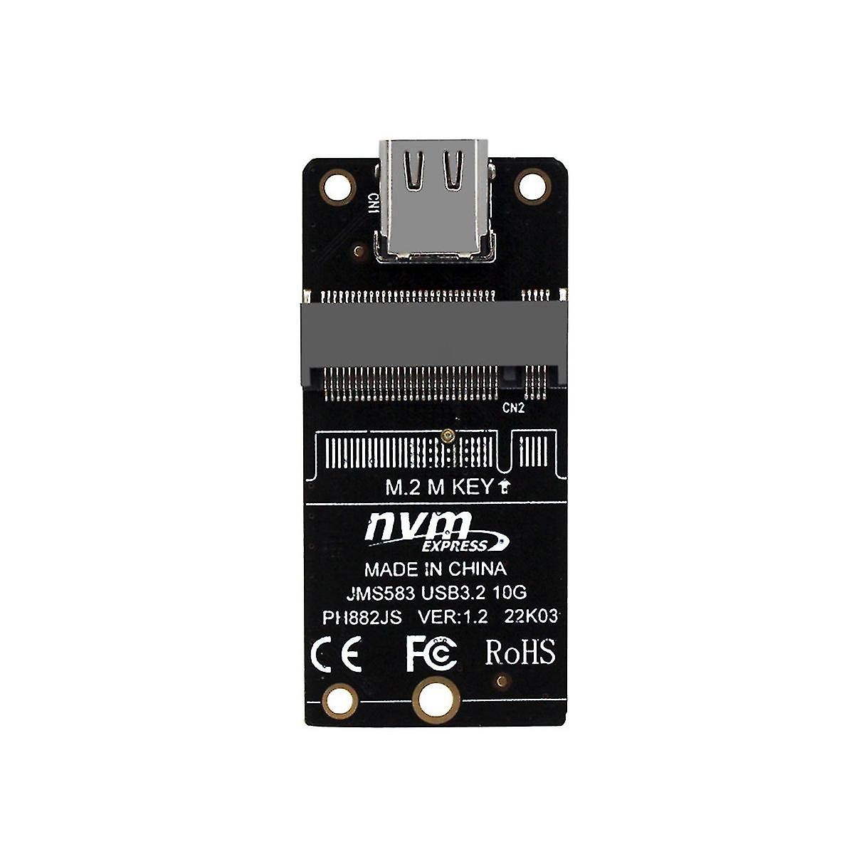 Type-c To M.2 Adapter Nvme Ssd Adapter Nvme Enclosure M.2 To Usb 3.2 Type-c Support M.2 Ssd 2230 22