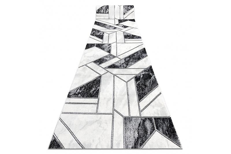 Exclusive EMERALD Runner 81953 glamour, stylish geometric black / silver 120 cm