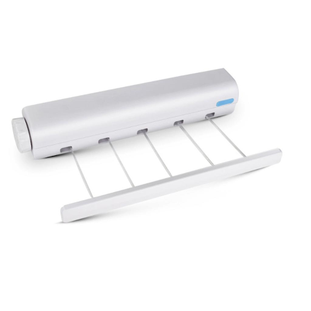 Retractable Clothesline, Compact Wall Mounted Portable Clothesline for Indoor or Outdoor Use (5 Lines)
