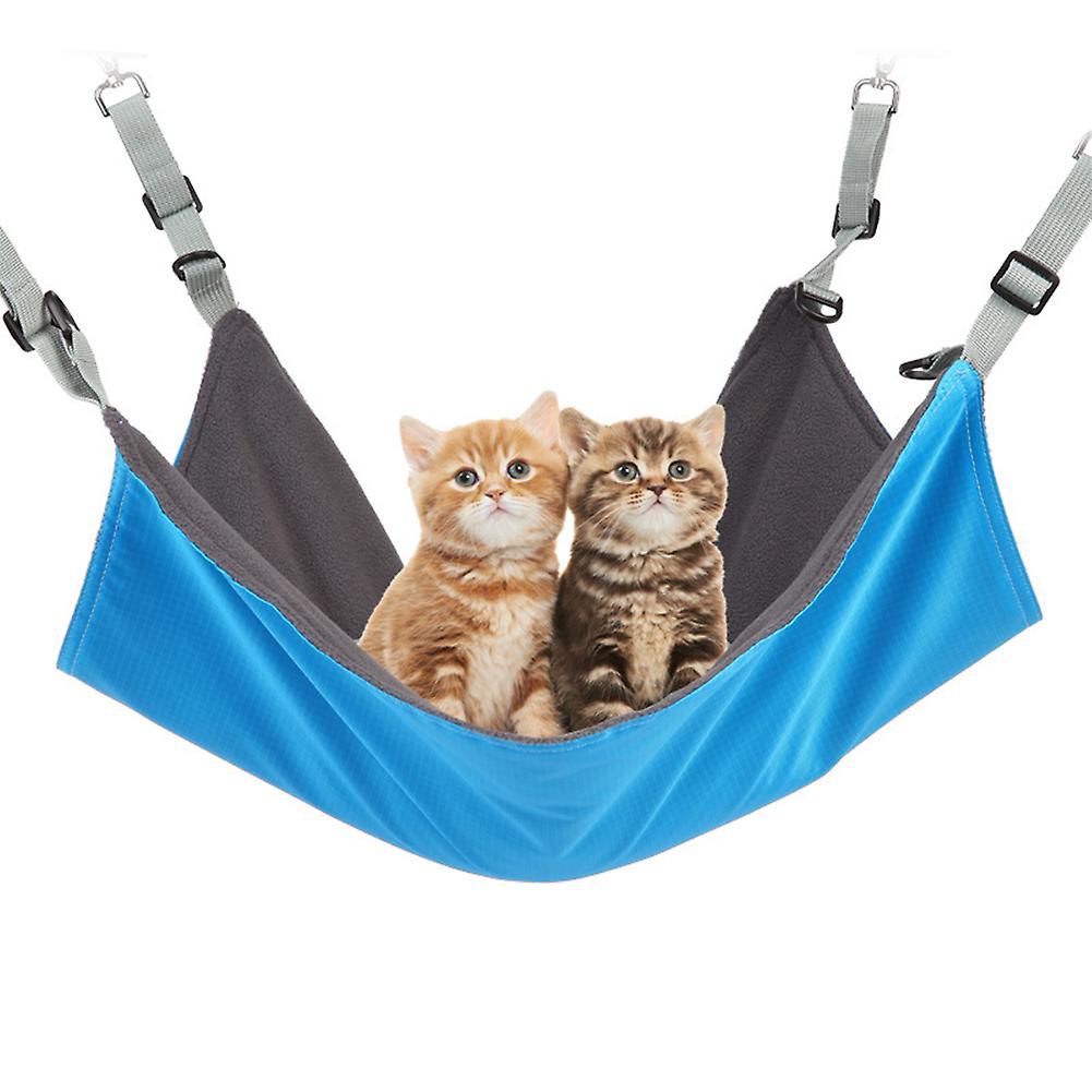 Cat Hammock Chair Hanging Soft Pet Bed Cool/Warm Mat with Adjustable Strap Sleeping Resting Pad