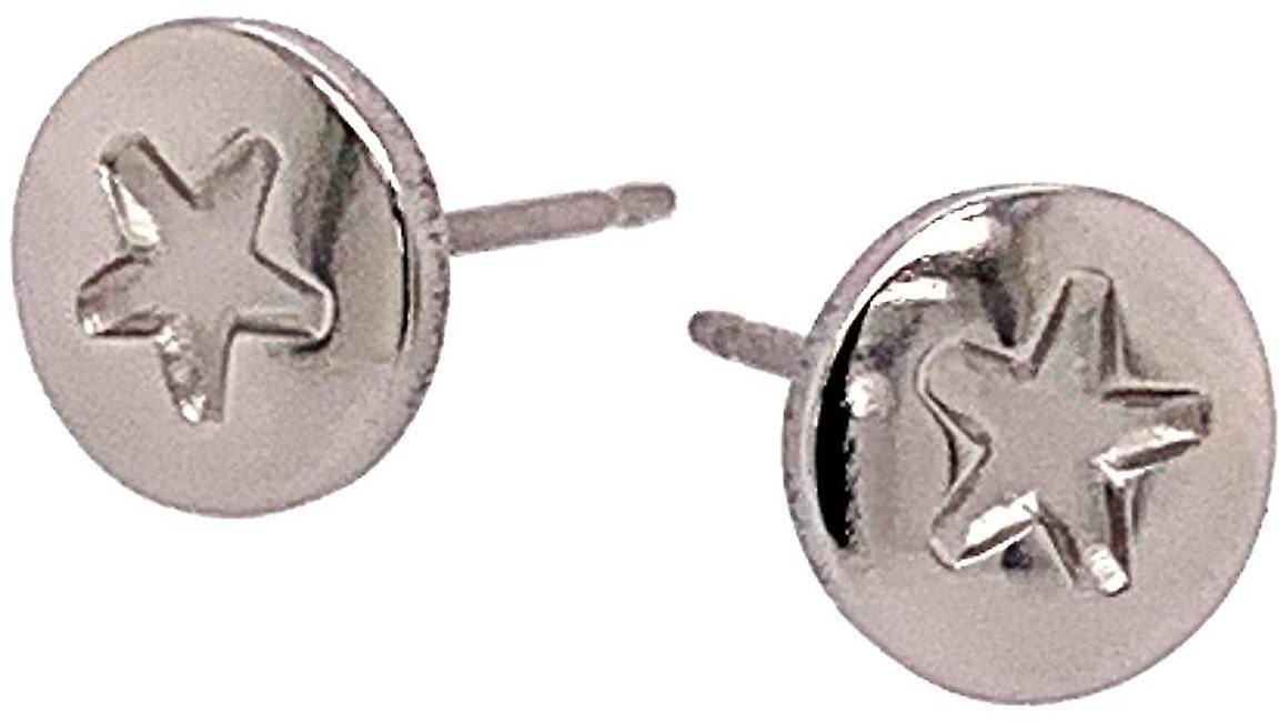 Ti2 Titanium Star Stud Earrings - Natural
