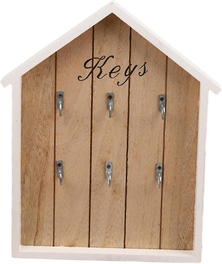 Farmhouse Key Holder Organizer with Mounted Key Hooks
