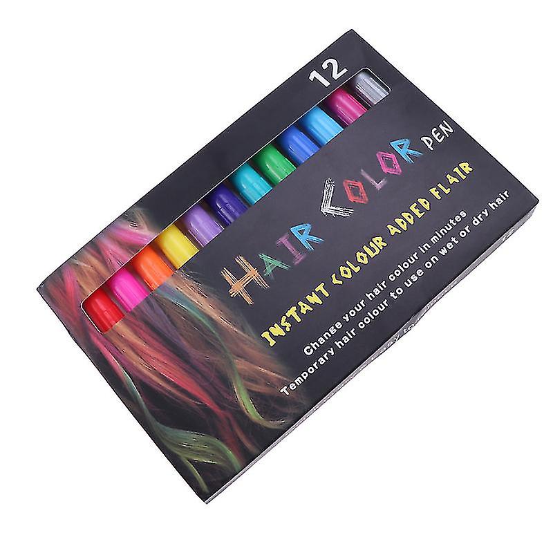 12pcs Temporary Hair Chalks