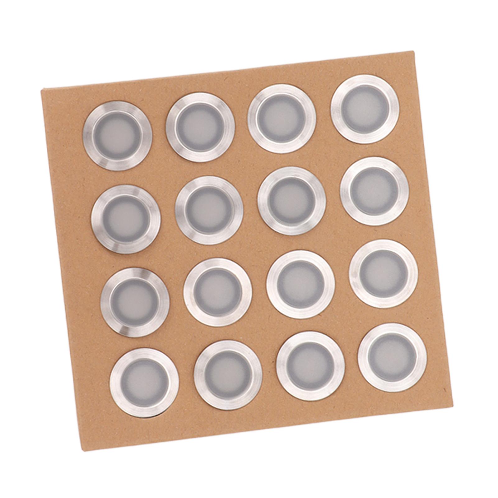 16PCS LEDデッキライトステンレス鋼PC IP67庭の庭の階段のための地上ランプで防水