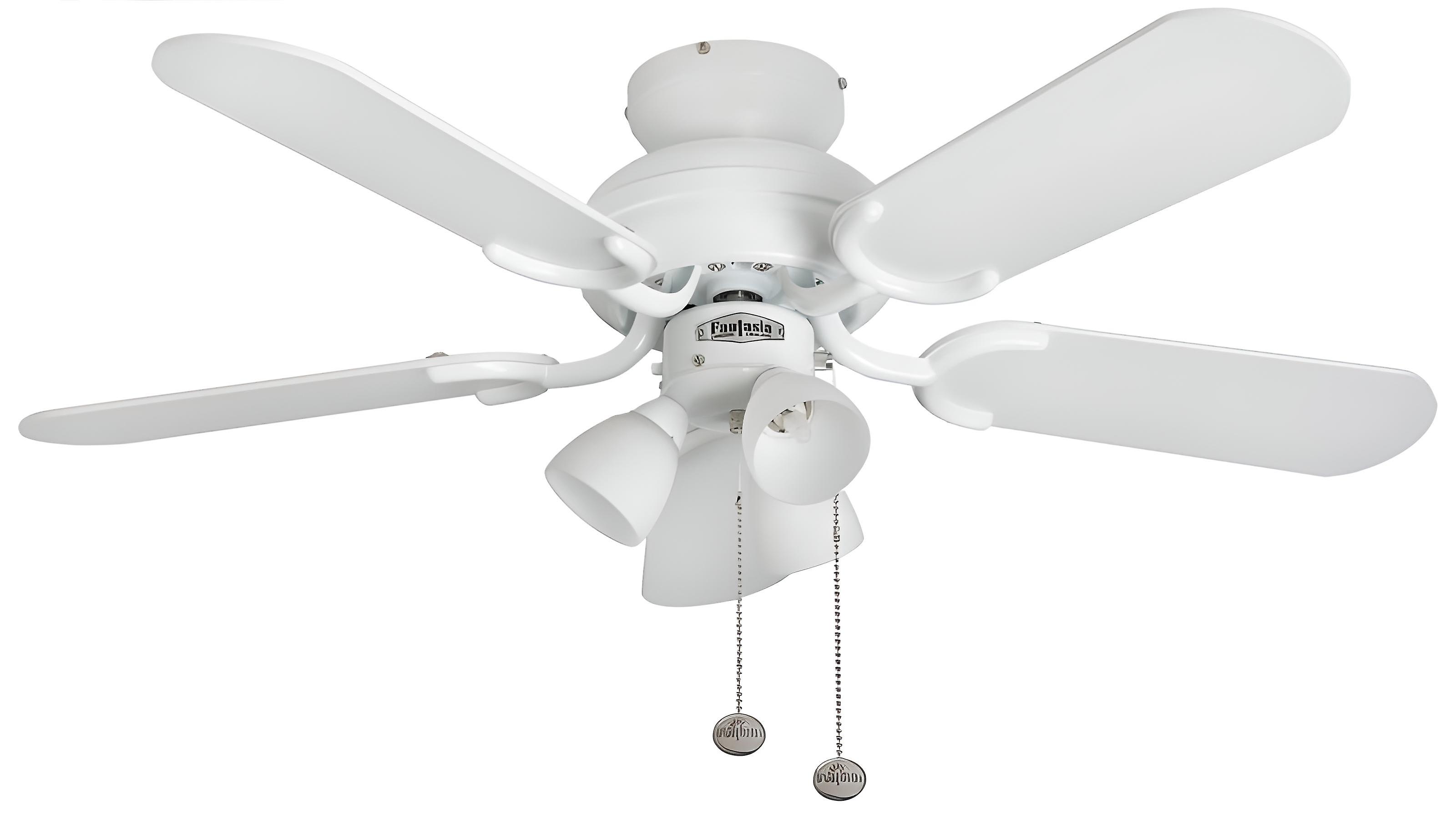 Ceiling Fan Amalfi white with lighting 91 cm / 36"