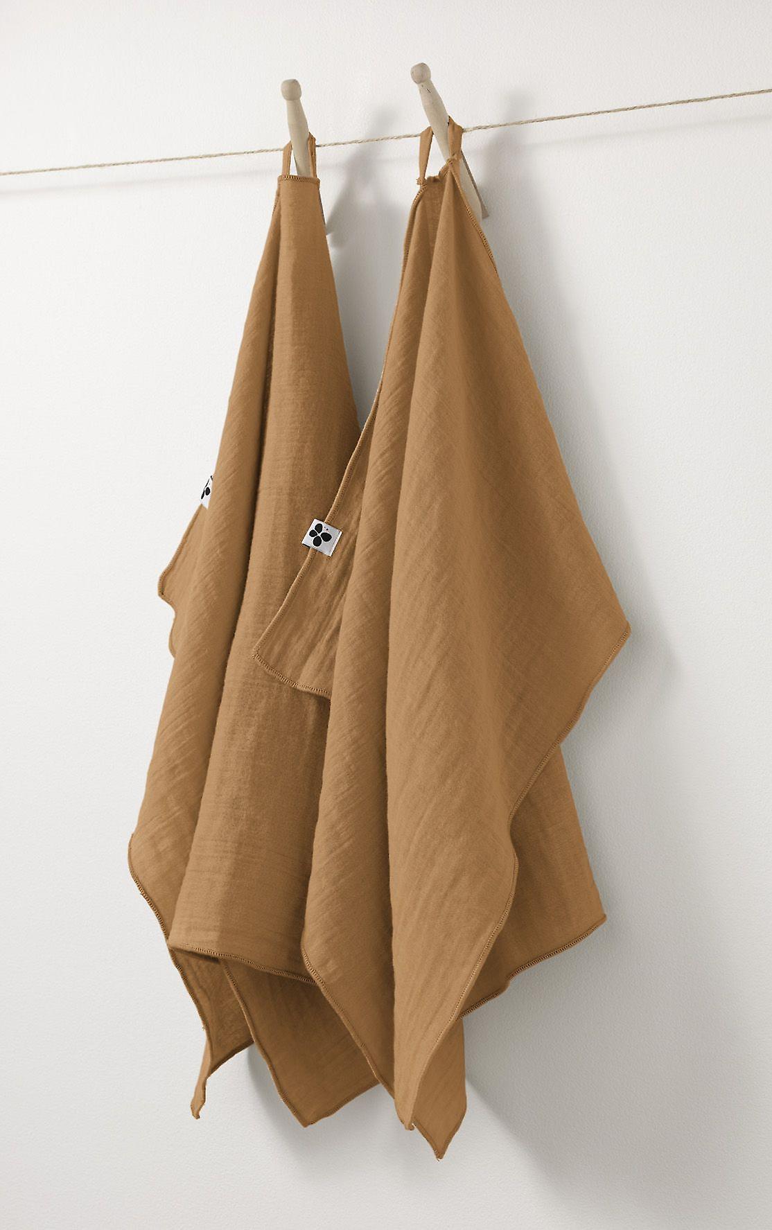 2 hand towels 50 x 70 cm GAÏA Camel