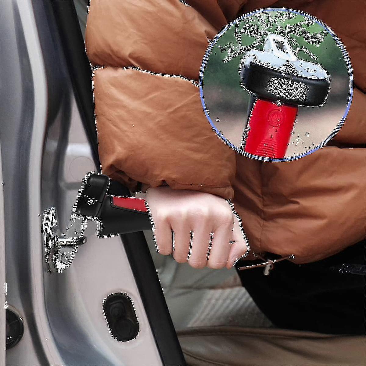 Vehicle Support Handle Cane Grab Bar 3-in-1 Car Door Latch Assist Grab Bar With Seatbelt Cutter And Window Breaker Portable Vehicle Support Handle For
