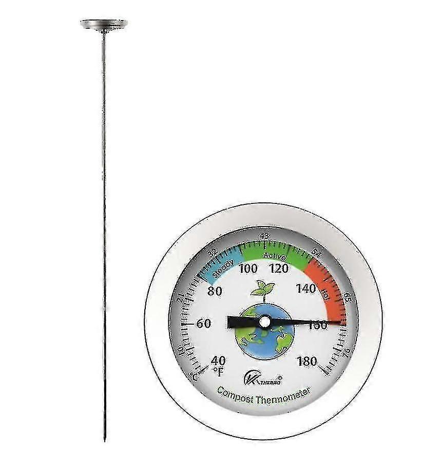 Kompost-Bodenthermometer Edelstahlsonde Dünger-Wasserthermometer