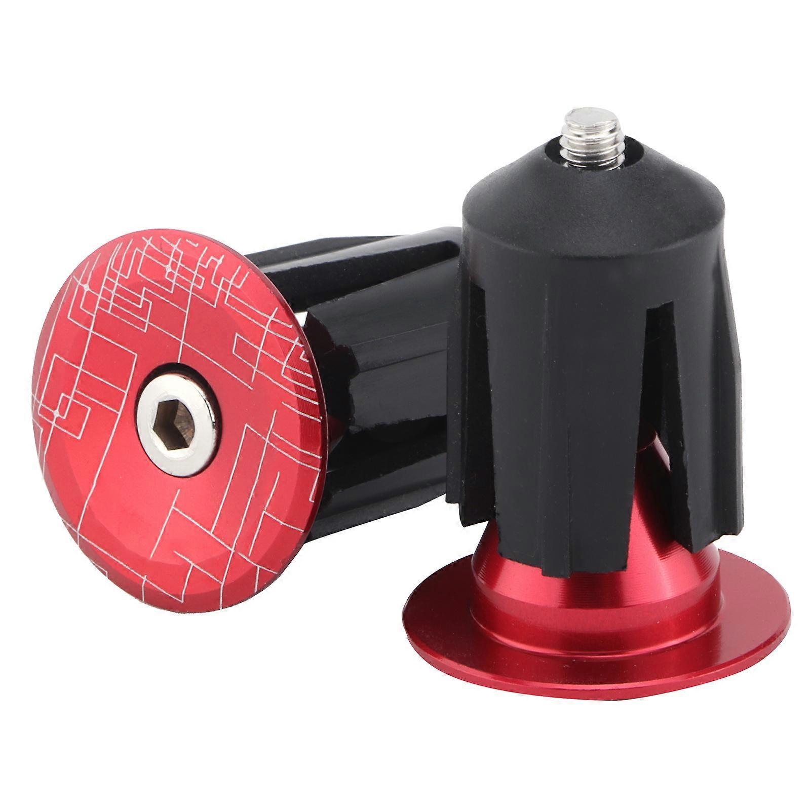 2 Pack Bicycle Handlebar End Plugs for Road Bike and Mountain Bike, Red
