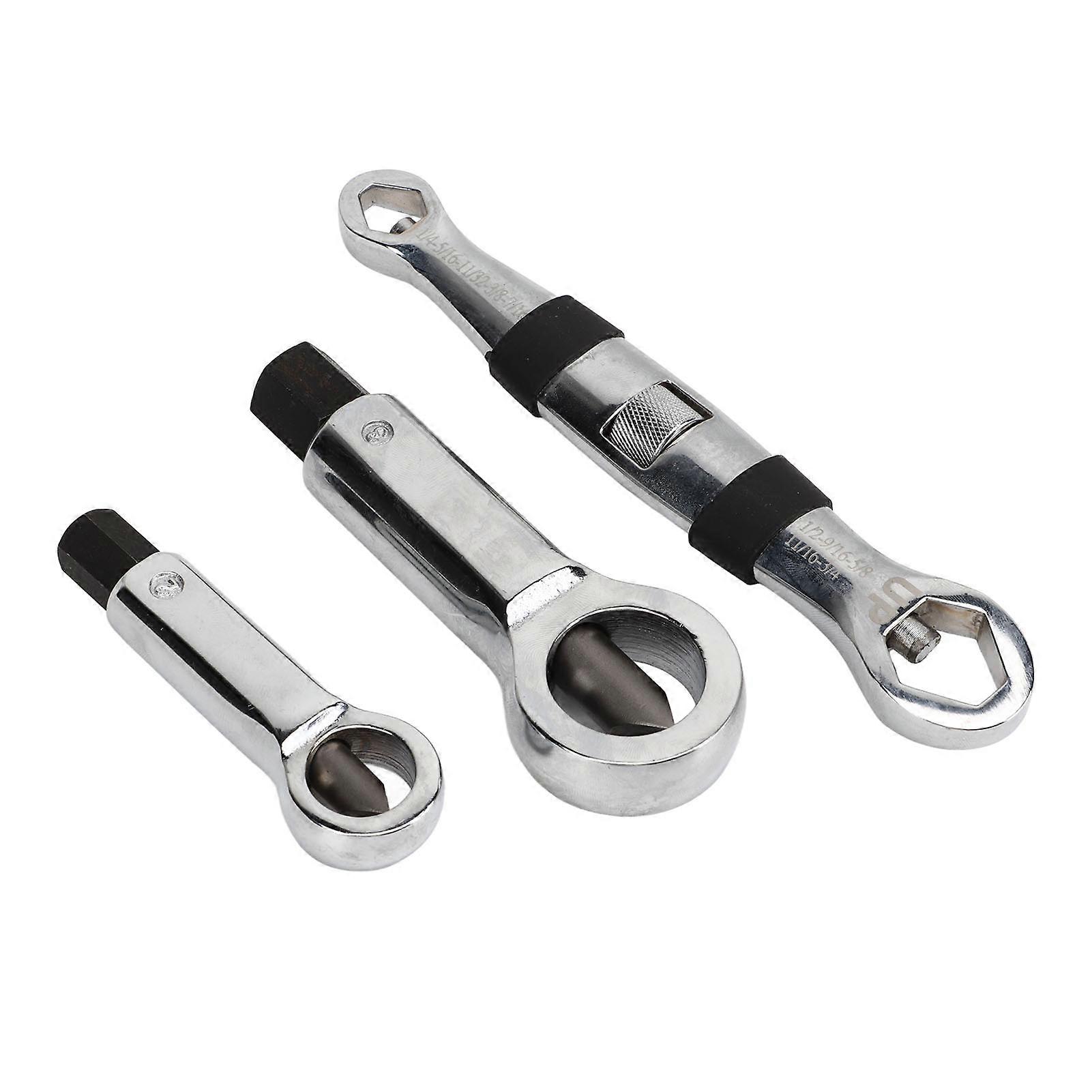 Nut Splitter Set Heavy Duty Steel Nut Breaker Cracker Broken Damaged Screw Stuck Nut Removal Splitting Tools E2U311