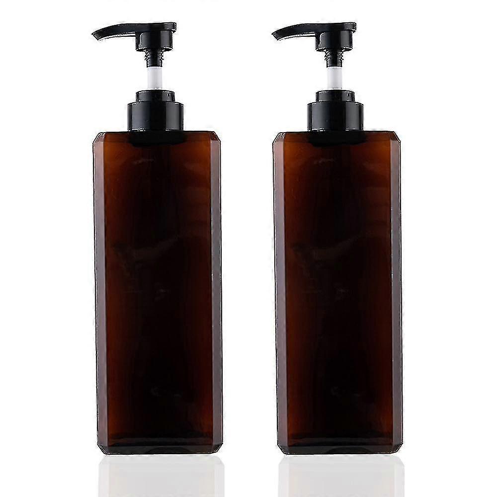2pack 1000ml Pump Bottle Dispenser Refillable Square Dispenser Empty Pump Bottle For