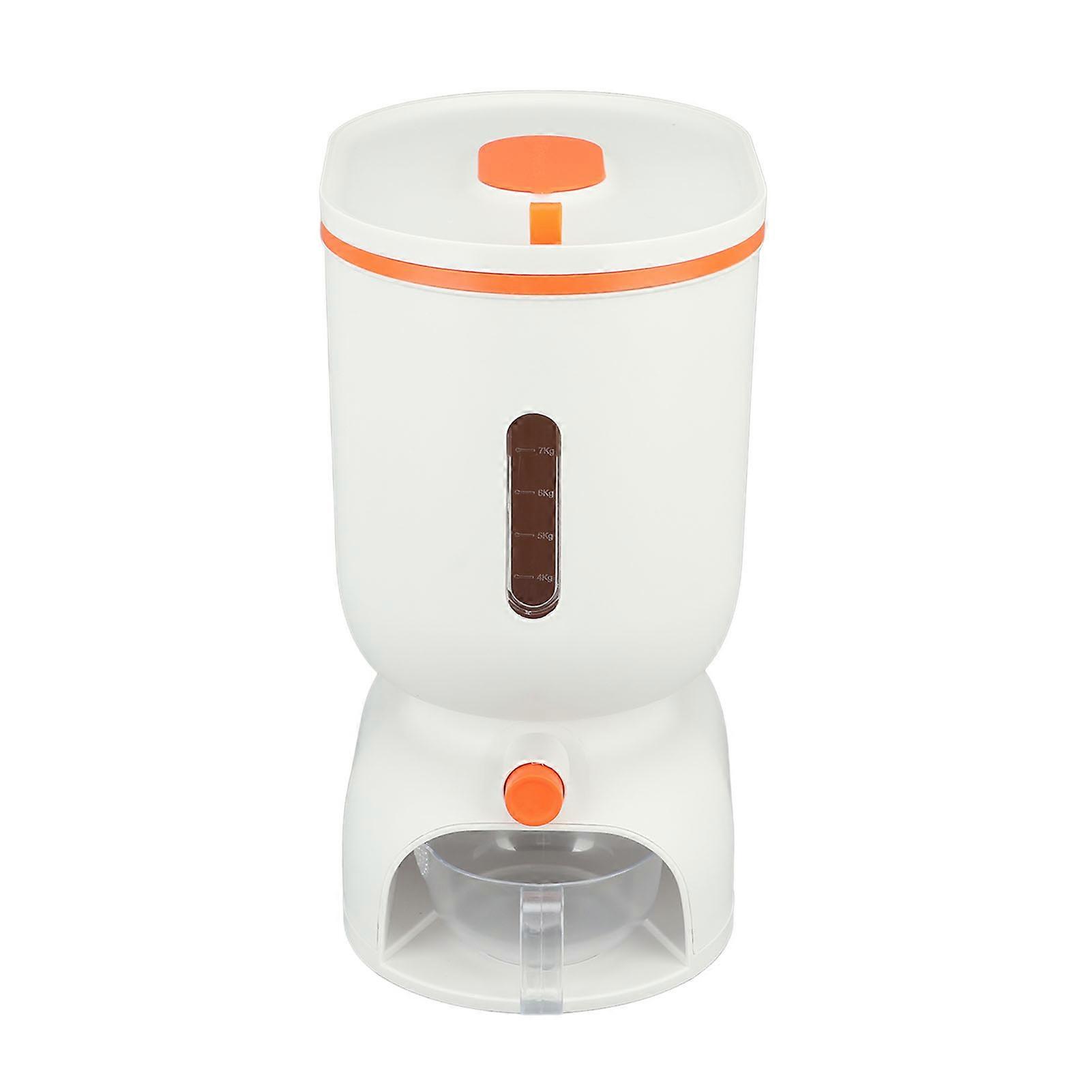 Press Type Rice Bucket ABS and PP Leakproofness Scale Visualization Push Rice Bucket Containers for Rice Grain Cereal L 6.5KG