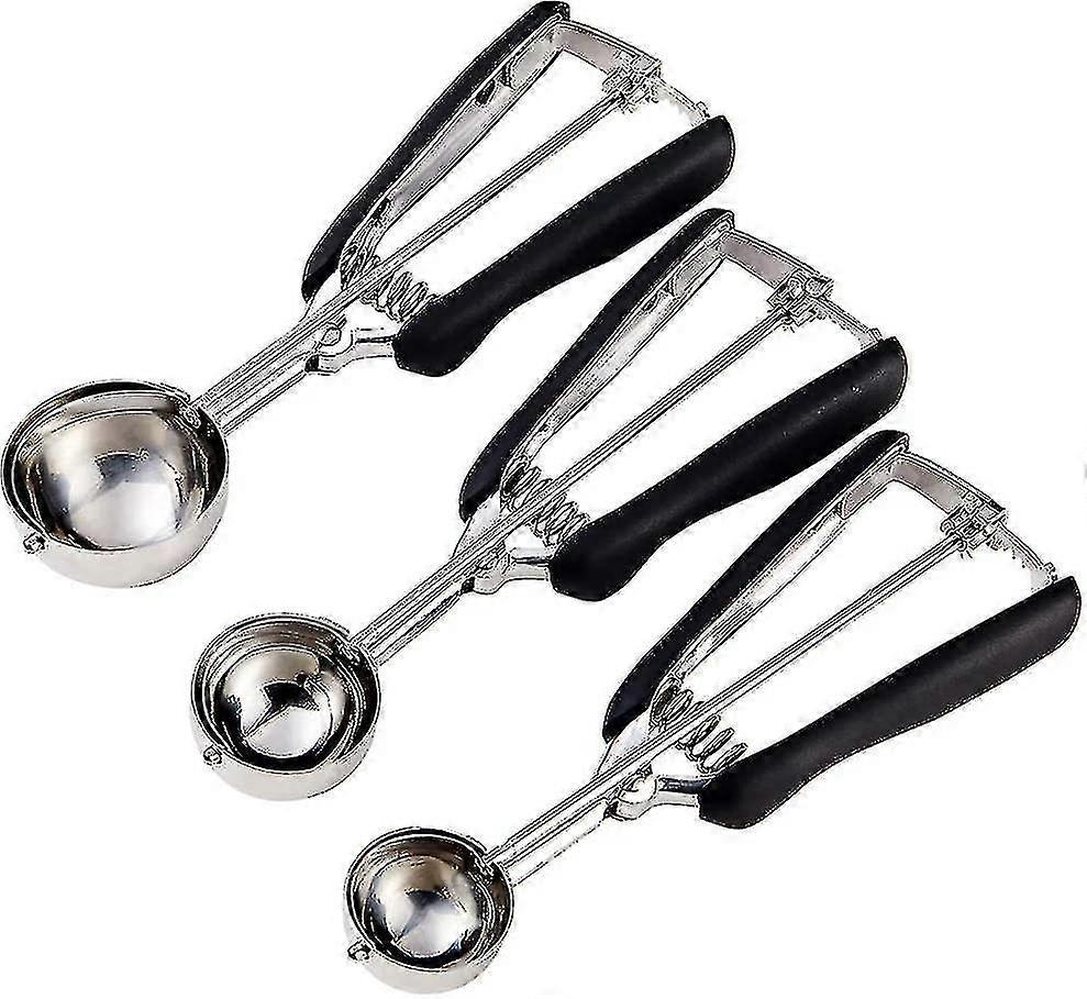 Cookie Scoop Set - Include 1 Tbsp/ 2 Tbsp/ 3tbsp - 3 Pcs Cookie Scoops For Baking - Cookie Dough Sco