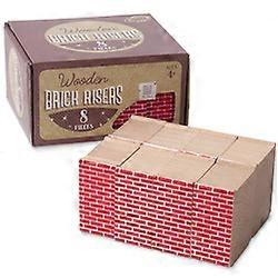Red Brick Wood Train Risers, paquete de 8