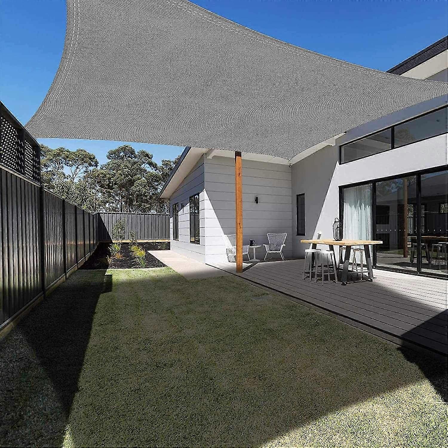 2x3m グレー長方形シェードセイル、ガーデンパティオ屋外パティオ SWI 用防水 UV 保護キャノピ