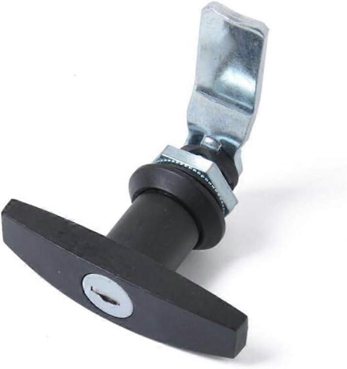 2025 قفل مقبض T جديد مع مفتاح ، مزلاج باب مقطورة من سبائك الألومنيوم قفل مقبض T عالمي