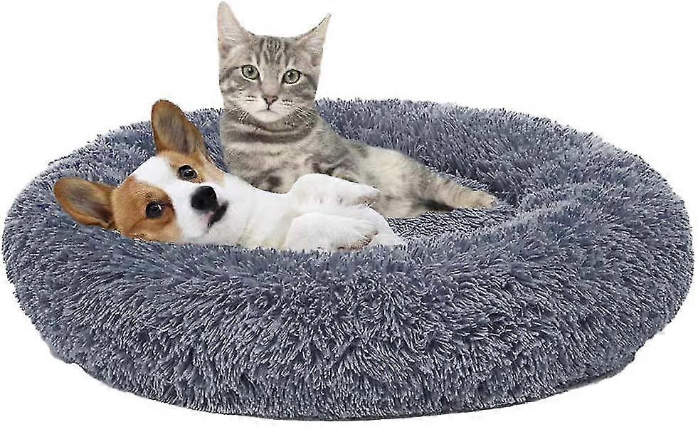 dog kennel round long hair deep kennel for cats dark gray 50cm