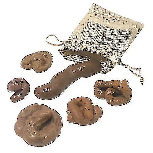 6pcs Realistic Fake Poo Soft Simulation Fake Dog Poo Prank Joke Funny Toys